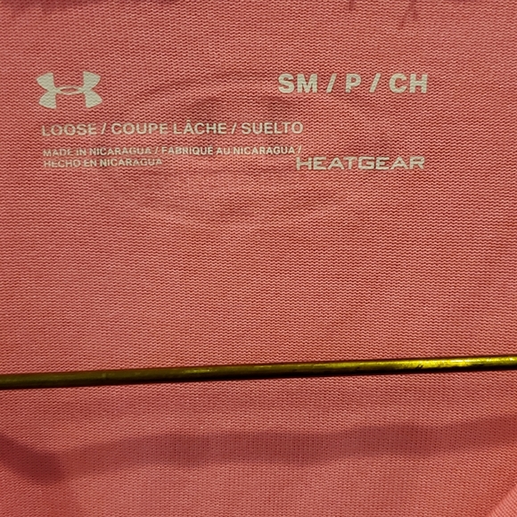 Ladies' Under Armour Flourescent pink Tshirt Small - Picture 3 of 7